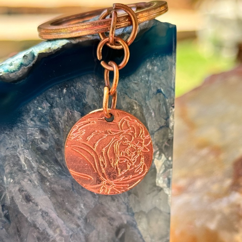 Vintage Beauty and the Beast coopertone Keychain